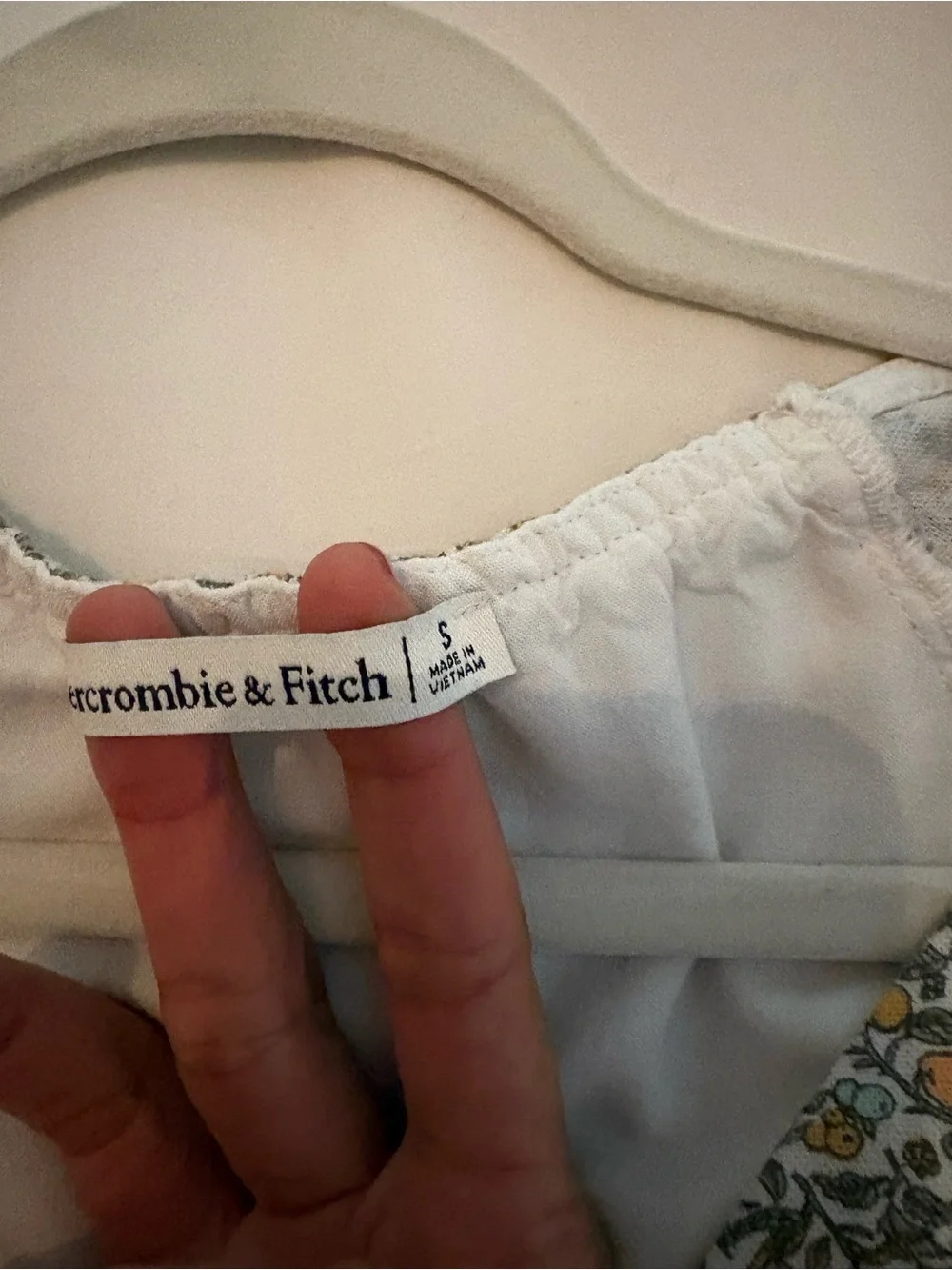 Abercrombie Floral Tie-Front Crop Top & Shorts Set - White/Olive
